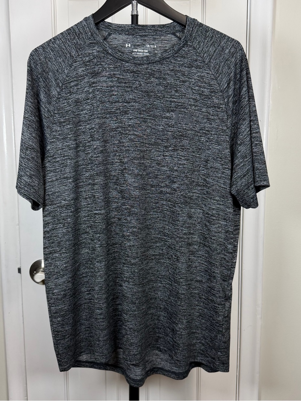 Under Armour Men's Charcoal Heather Short-Sleeve The Tech Tee Performance Mens L